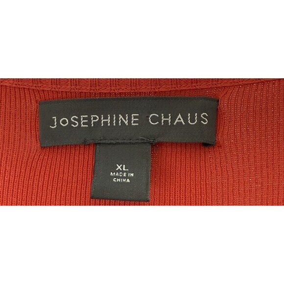 Josephine Chaus Coral Knit Cardigan XL Half Sleeve Beaded Button Sweater Top - Picture 3 of 10